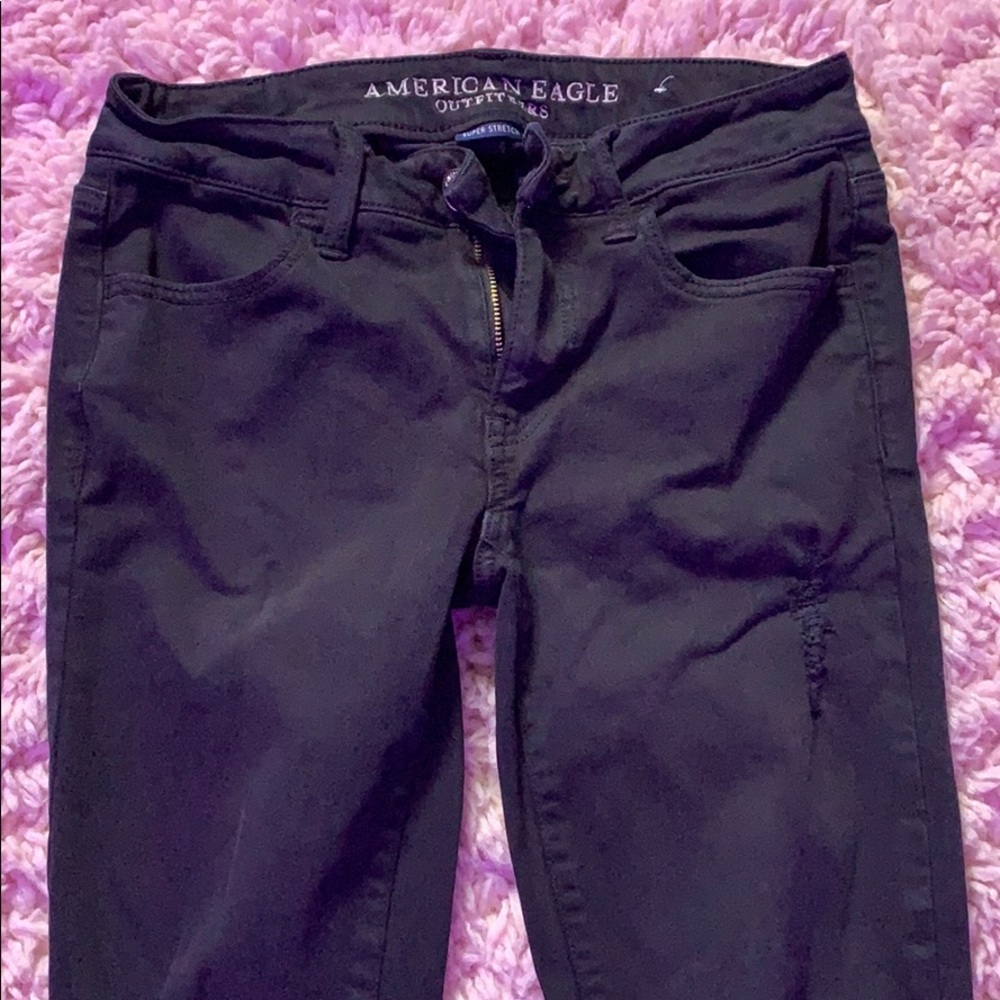 Black American Eagle Skinny Jeans